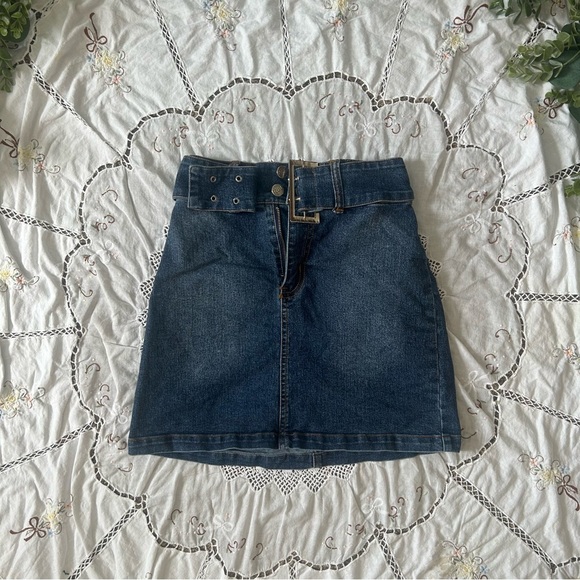 Kul Denim Blue Skirt - Picture 2 of 4